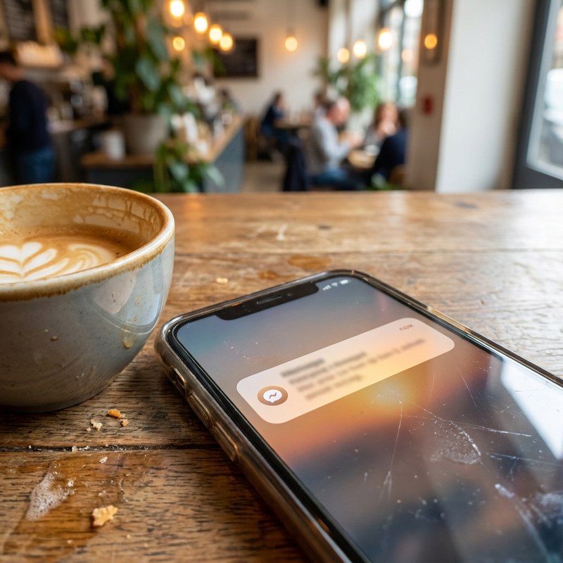 A smartphone lock screen showing an order notification