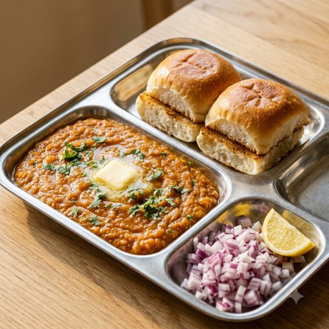 Bhaji Pav - Butter