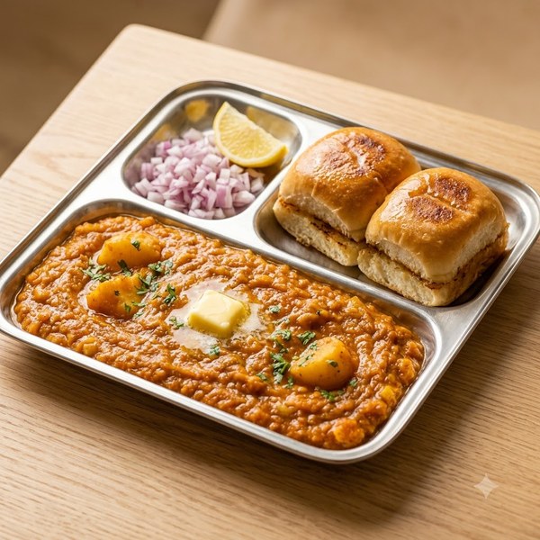 Boil Bhaji Pav - Butter