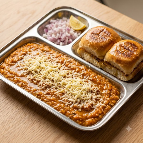 Cheese Bhaji Pav - Oil