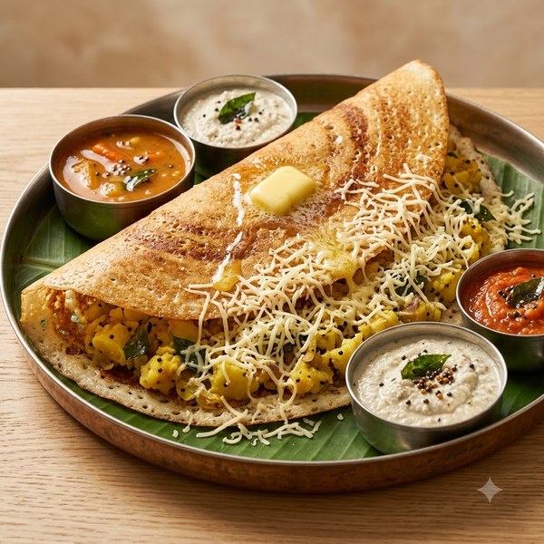 Cheese Masala Dosa - Butter