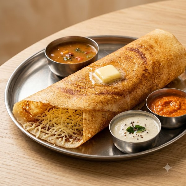 Cheese Plain Dosa - Butter