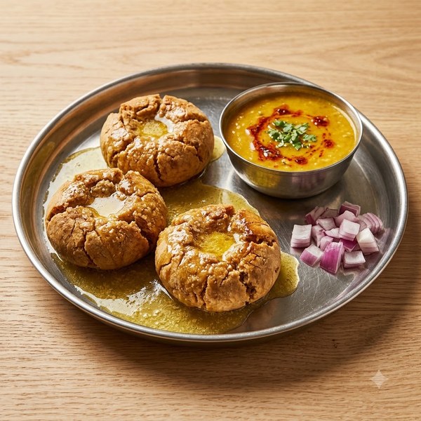 Dal Baati with Ghee