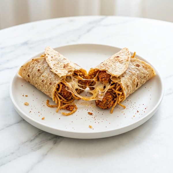 Manchurian Noodles Peri Peri Frankie - Cheese