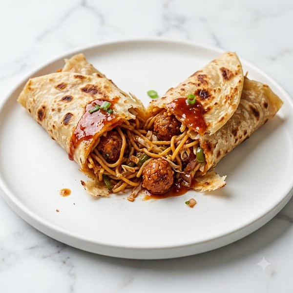 Manchurian Noodles Schezwan Frankie - Regular