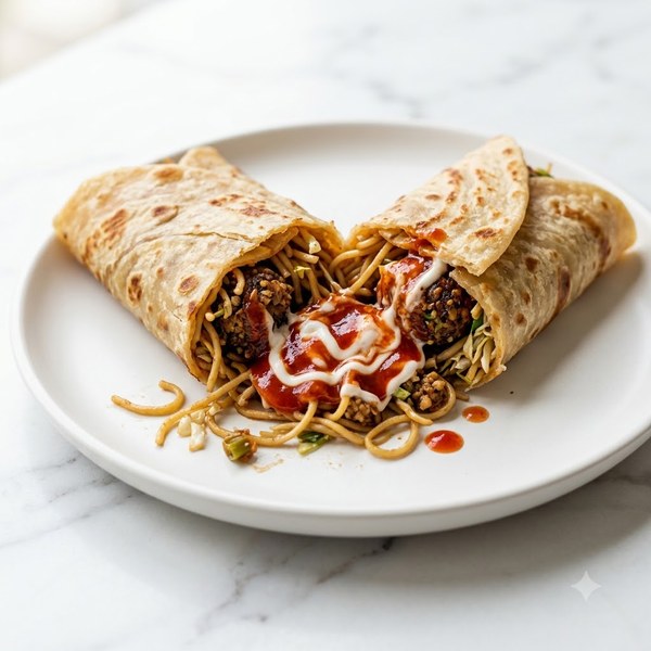 Manchurian Noodles Schezwan Mayonnaise Frankie - Regular
