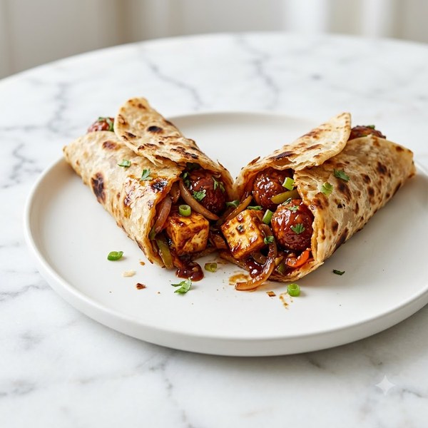 Manchurian Paneer Barbeque Spring Frankie - Regular