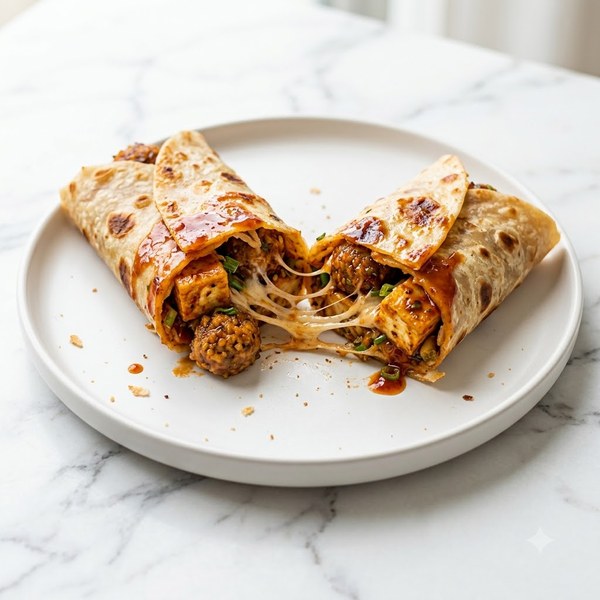 Manchurian Paneer Schezwan Frankie - Cheese