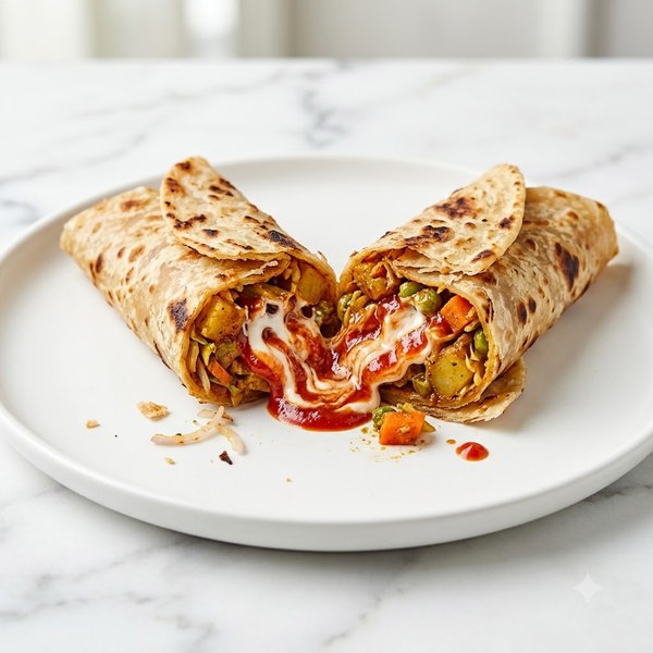 Veg Schezwan Mayonnaise Frankie - Regular