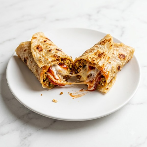 Veg Schezwan Mayonnaise Frankie - Cheese