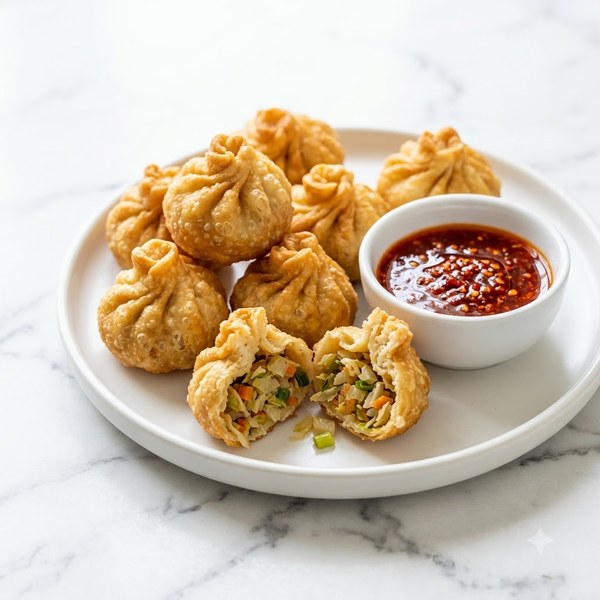 Fried Veg Momos - 5pcs