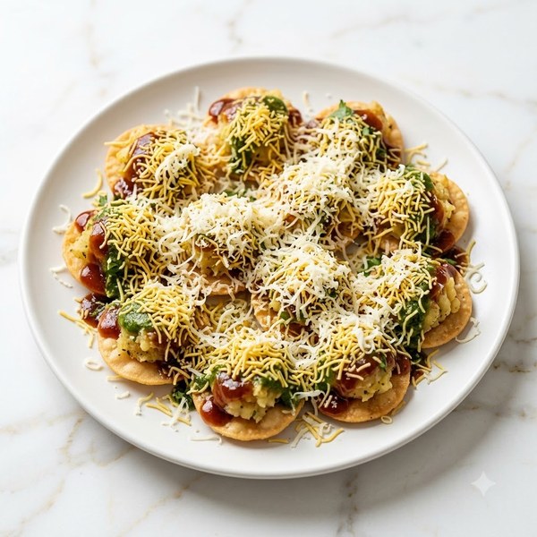 Sev Puri - Cheese