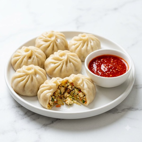 Steam Paneer Momos - 5pcs
