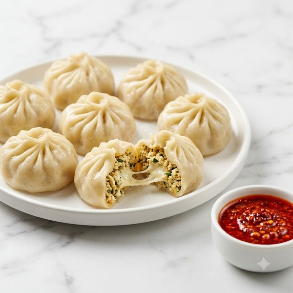 Steam Paneer Cheese Momos - 5pcs