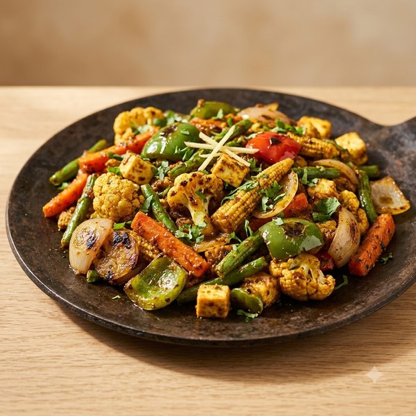Veg Tawa Masala (Spicy)